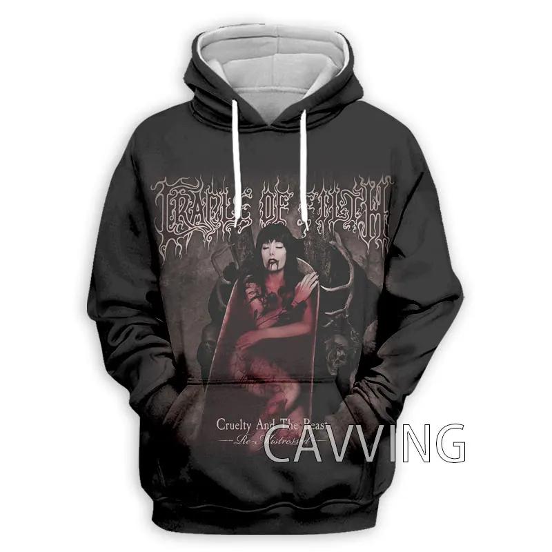 Ny Mote Dame/Herre 3D-trykk Cradle of Filth Hettegensere Hettegenser Topper Klær H01