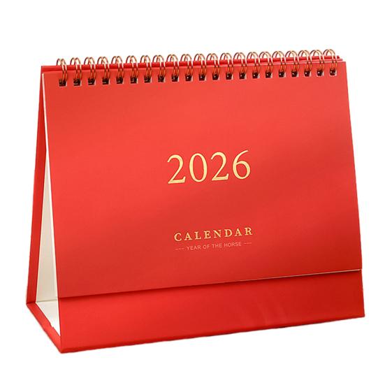 2026 Desk Calendar JAN 2026 - DEC 2026 Standing Flip Desktop Calendar 12 Months Planner with Twin-Wire Binding for Home Office School