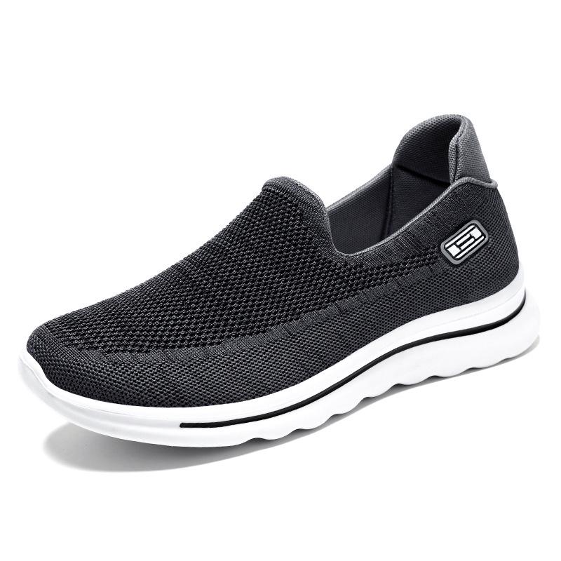 Women's Slip-On Fly-Knit Soft Sole Shoes for Middle-Aged and Elderly