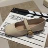 Soft Leather Version Square Head Versatile French Small Leather Shoes Women's 2025 New Spring and Summer Flat Bottom Retro Soft Sole Mary Jane Single