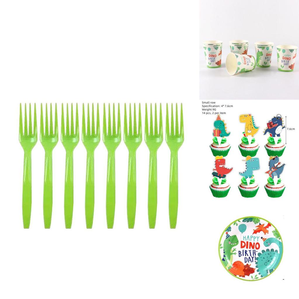 Delightful Cartoon Dinosaur Party Birthday Supplies Plates Cups Tablecloth And Banner