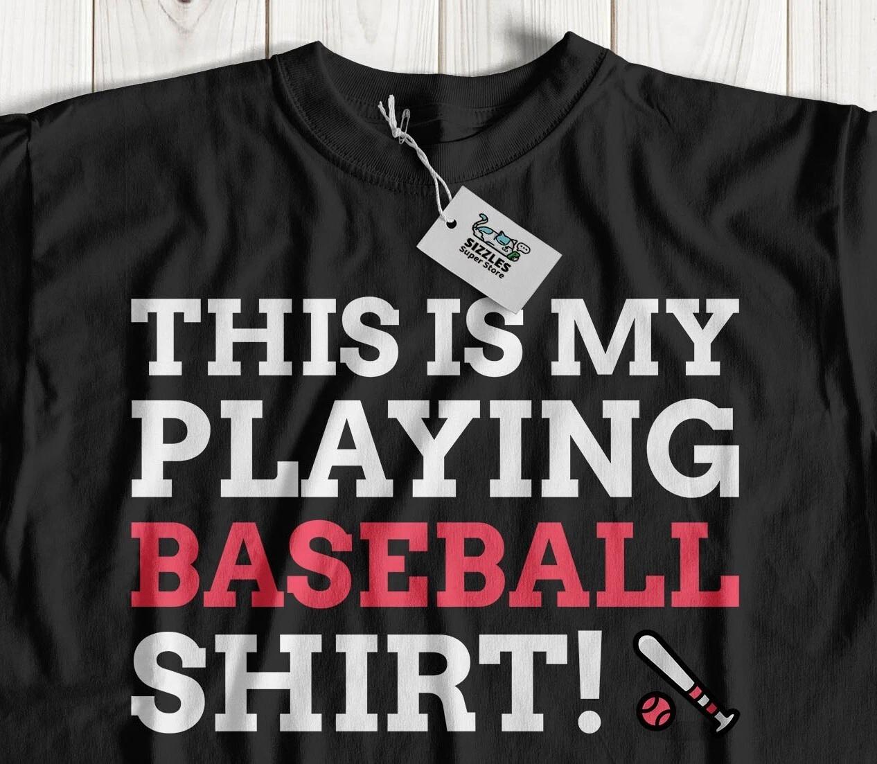 This Is My Playing Baseball Shirt! Unisex Funny Baseballer Tee & Homerun Gifts S