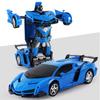 Remote Control Transformation Car Robot for Boys One Button 360 Degree Rotating Drifting Deformation RC Vehicle Blue