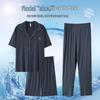 2026 Men's Spring-Summer Cool Modal Pajamas Set: Short Sleeve, Shorts, and Three-Piece Home Loungewear.