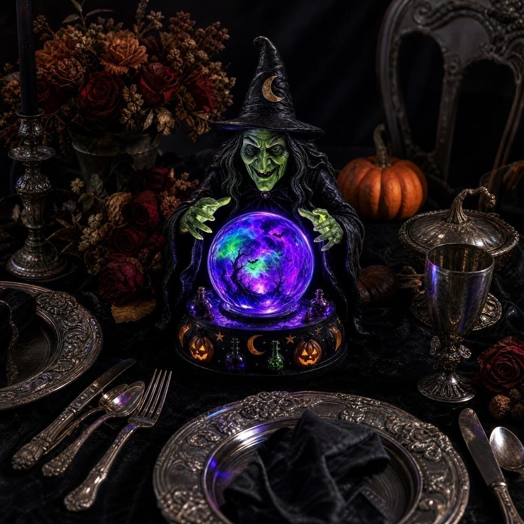 Halloween Witch Ball Light with