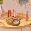 Solid Wood Snack Tray Fine Craftsmanship Smooth Surface Dual Grids Boat Shape Multi-Functional Organizer Wooden Serving Tray