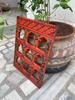 Hand Painted Wooden Jharokha Frame: Antique Indian Wall Decor