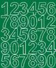 Self-Adhesive Number Stickers 4.5 Cm Stickers Green With Shine