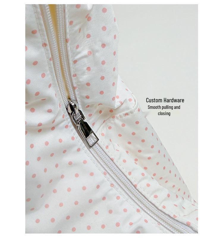 Schoudertas met Polka Dots in Koreaanse Stijl voor Dames - Gepersonaliseerde Geplooide Crossbody Tas voor Werk, Reizen en Uitjes.