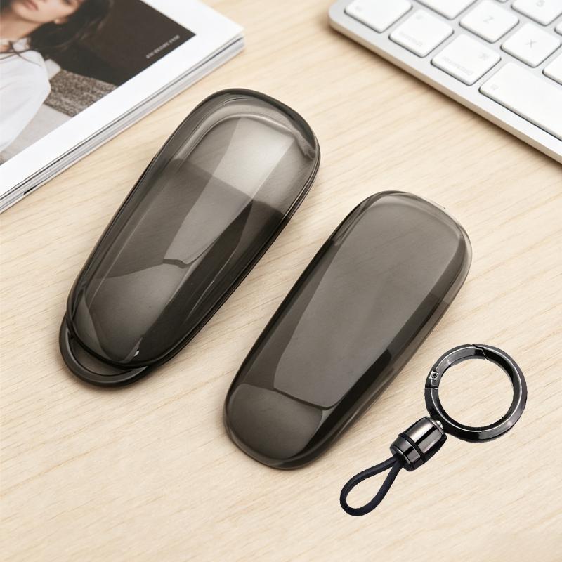 Transparent Black Tpu For Chery Omoda5 C5 C7 7 Shs Phev Key Case Car Remote Key Cover Fob Bag Keychain Accessories
