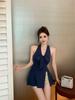[Tmall Quality] French Bow Strap Neck Small Vest Femininity Pure Desire Slim Sleeveless Knitting