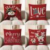 Home Decor Let It Snow Snowman Pillow For Christmas Decor Pattern Cushion Cover Suitable For Sofa Bedroom Car Pillow Cover