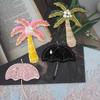 DIY Felt Patch Brooch Pearls Tassels Handmade Rhinestone Beaded Coconut Tree Crystal Bag Lanyard Patch Beading Applique Patch