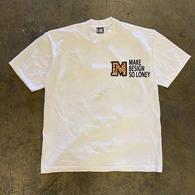 

Зарабатывайте деньги на благотворительность 260 г Тяжелый вес Чистый хлопок! Американская оверсайз парная женская свободная футболка с коротким рукавом мужская White M [260g Heavy weight pure cotton]]