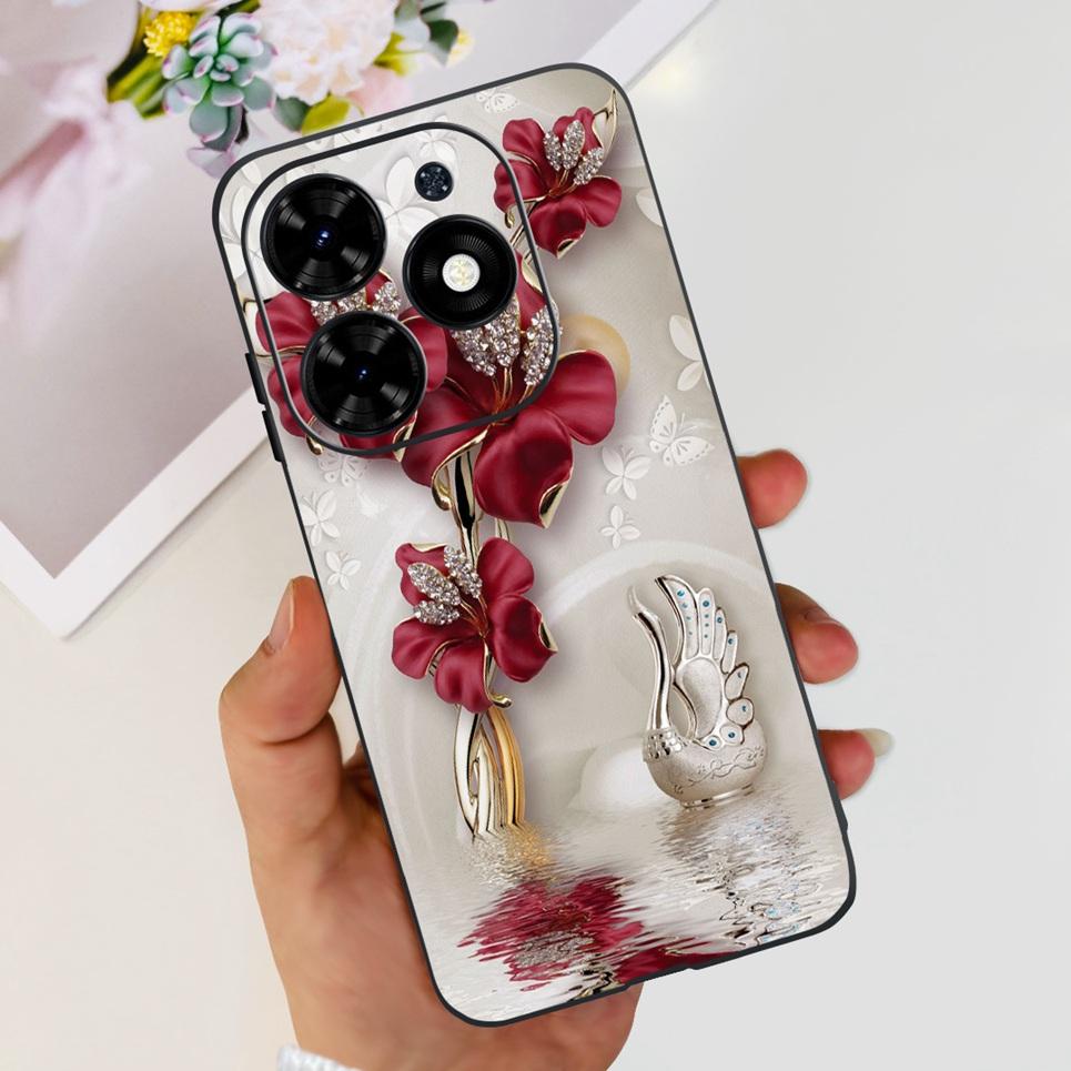 Coque Funda For Infinix Hot 40i Hot40i 2023 New Fashion Back Cover Colorful Painting Print Phone Cases On Hot 40 I Soft Matte