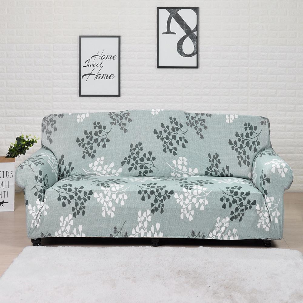 Geometric Plant Print Leisure Sofa Cover L Shape 1/2/3/4 Seat Small Sofa Sofa Cushion Kids Sofa Armchair Straight Sofa Cover