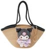Skater Plush Bag with Drawstring Sanrio Kuromi Basket-Style Charm, KNBB1-A