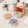 Transparent Cloud Desktop Pen Holder & Drawer Organizer Box