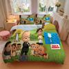 Boss Baby Returns Bettwäsche-Set 3 Teile Bettbezug mit 2 Kissenbezügen Heim-Geburtstagsgeschenk
