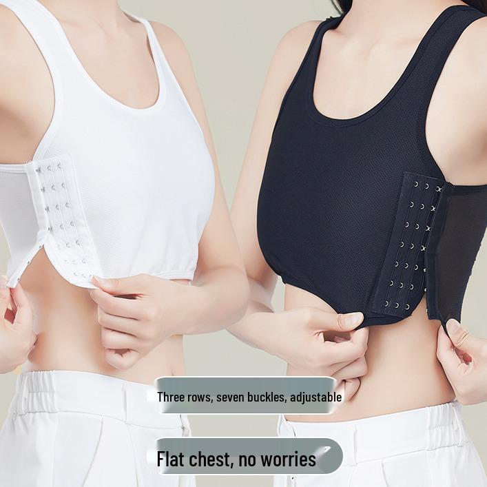 Seamless Chest Binding Sports Vest for Women - Shockproof Breast Reduction, Large Size