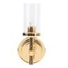 Miniature Wall Lamp for 1:12 Scale Dollhouse Glass Shade LED Light Decoration with Toggle Switch
