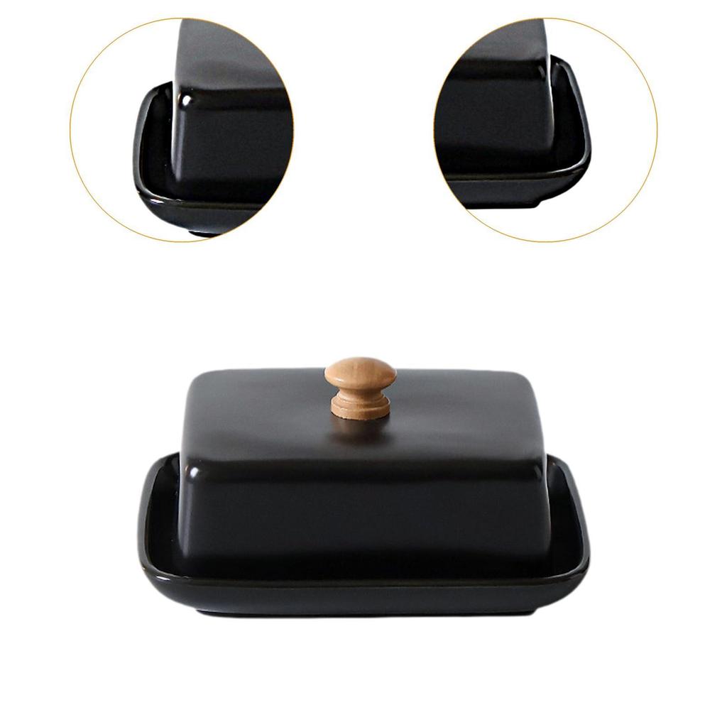 Ceramic Butter Dish with Cover Large Practical European Butter Storage Keeper for Kitchen Bar Household Cake Shop Counter