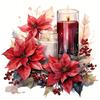 Custom 5D DIY Christmas Decor Diamond Painting Round Drill Candle Flower  Full Acrylic Home Decor Diamond Painting Kit