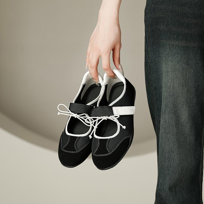 

Retro inner height increase 3cm fashion ballet shoes women s spring new leather casual sports shoes Mary Jane single shoes 35 чёрный