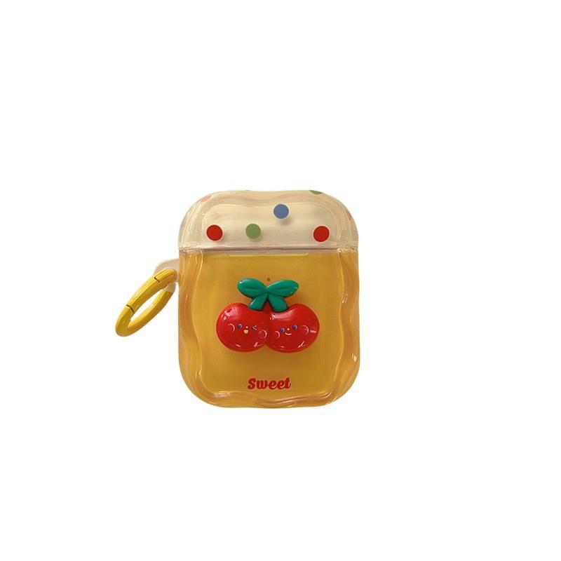 Three-dimensional cherry for AirPods 1 apple bluetooth wireless 1/1/1 generation pro1 earphone cover cute creative woman