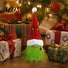 Front Wall Festive Hanging Decor Christmas Tree Green Haired Plush Ornament, Stuffed Animal Doll Dwarf Garden Holiday Accents Figurine, Party Supplies