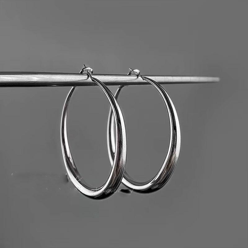 Xiaomi BF CLUB 925 Sterling Silber Ohrringe für Frauen Trendy Einfache Große Runde Ohrring Schmuck Vorbeugung Von Allergie Party Zubehör