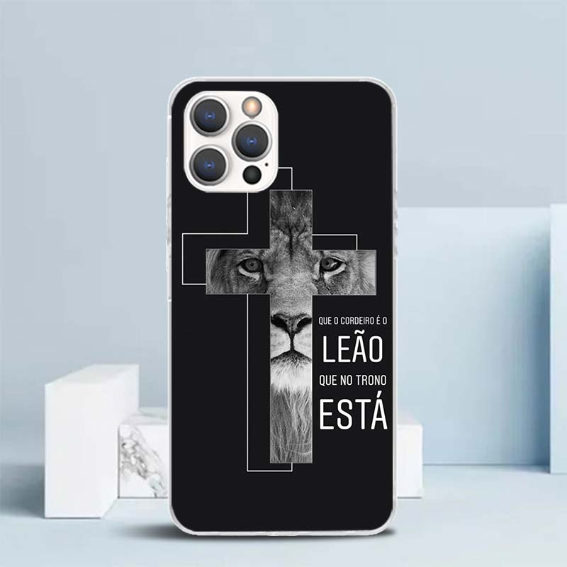 God Jesus Pray Cross Soft Cover for iPhone 16 17 Air 15 14 Pro Max 16E Phone Case 13 Mini 12 11 7 SE 8 Print Pattern Fit Cases 1