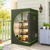 Grow Tent 120 x 120 x 200 cm, Reflective Mylar Hydroponic Growing Tent with 600D Oxford Fabric, Observation Window, Vent