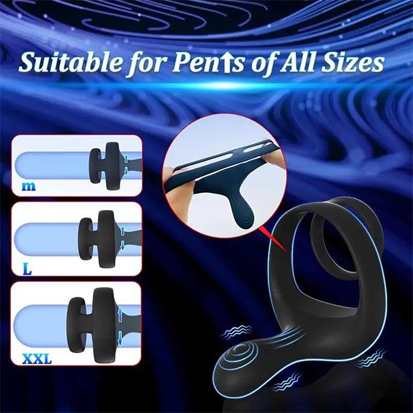 Powerful Vibrating Cock Ring Remote Control Vibrations for Couples Soft Silicone Male Couple Sex Toy for Men