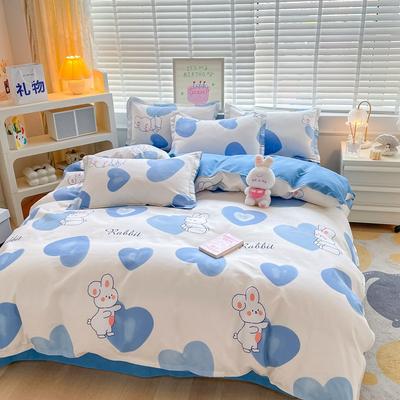 Small Fresh Polished Four-Piece Set, Four-Season Student Dormitory 3Pcs Set, Bed Sheet, Quilt Cover, Pillowcase, Bedding