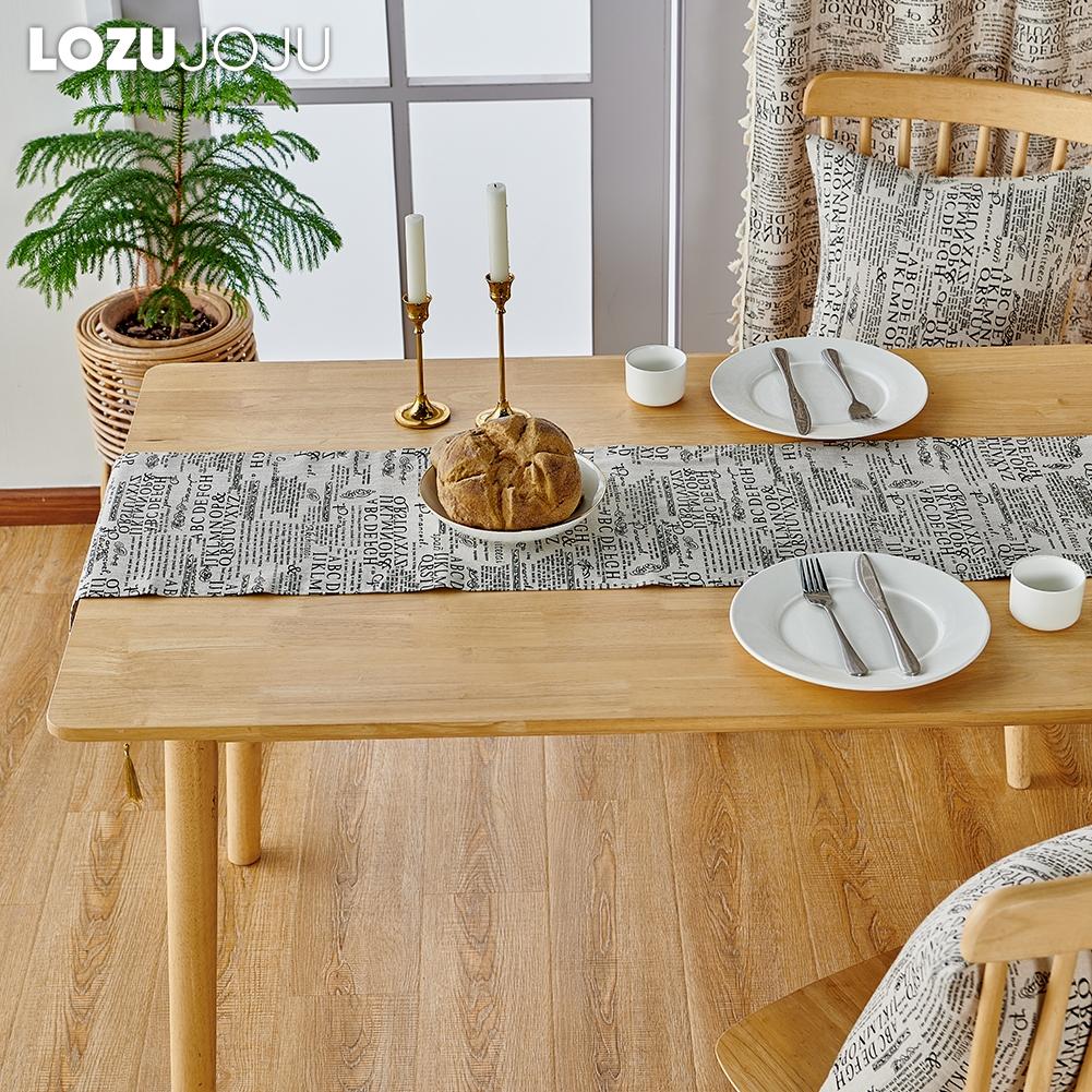 1 Stück Modischer Heißverkäufer Retro-Stil Baumwolle und Leinen Bequemer Tischläufer für Esstisch Dekorativ für Heimtisch LOZUJOJU