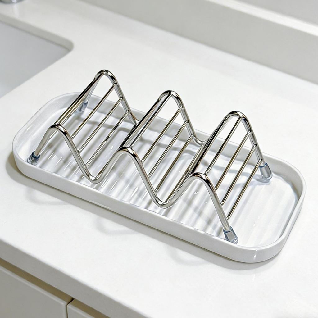 Stainless Steel Soap Dish Self Draining with Tray Bar Soap Holder for Shower Sink Kitchen Bathroom Soap Dish with Drainage