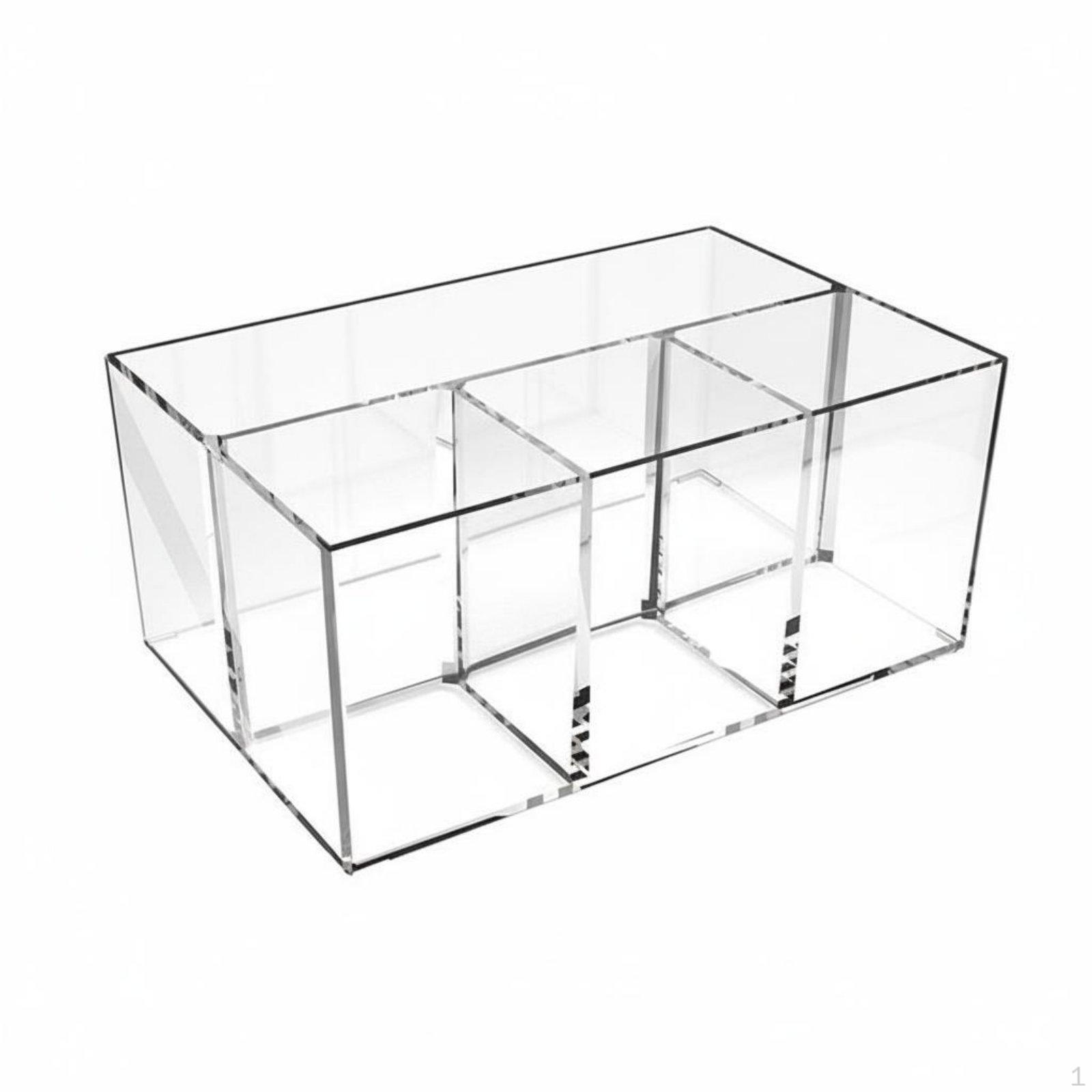 Acrylic Pen Holder MultiFunctional Transparent Pencil Storage Box Desktop Stationery Organizer for Transparent