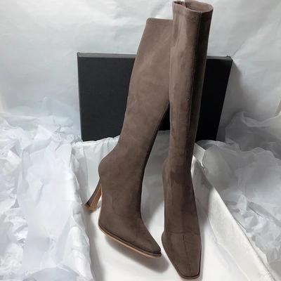 Fashion Winter Woman High Boots Fashion Pointed Toe Ladies Elegant Thin High Heel Long Boots Shoes Sexy Party Winter Women's Footwear