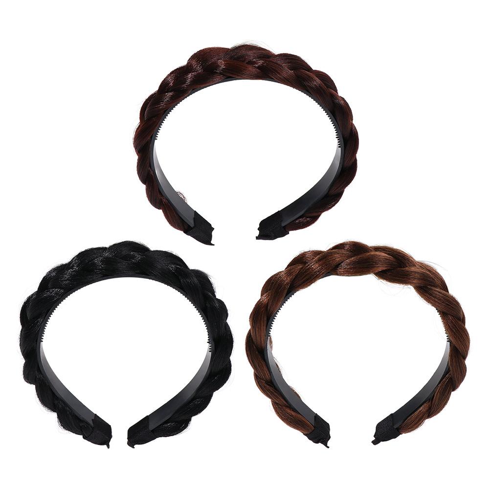 Bohemian Wig Twist Braided Headband Fashion Elastic Non-slip Hair Bands Women Hoop Daily Wear