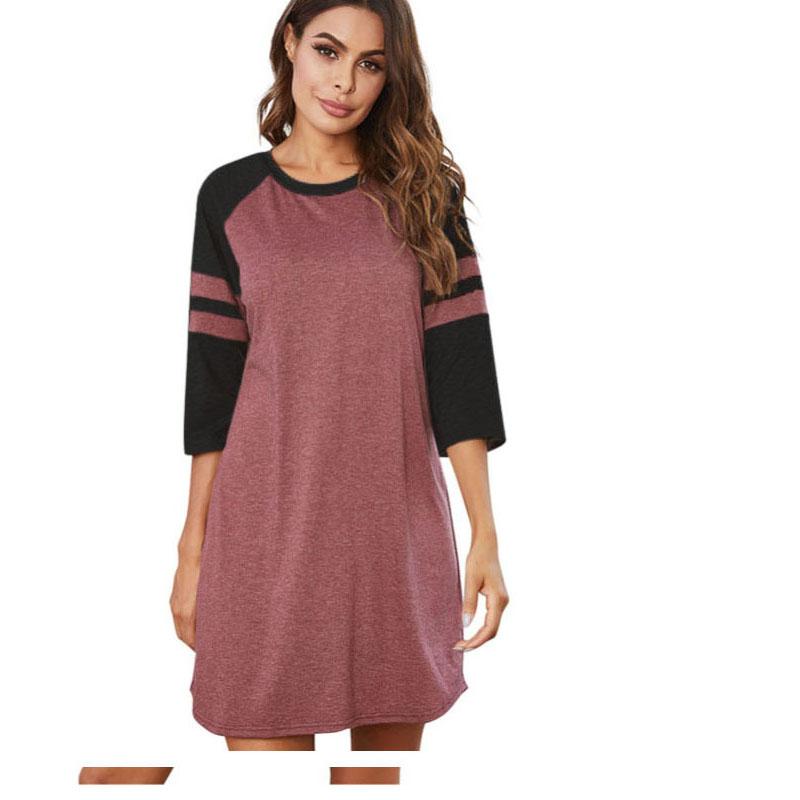 

Новая женская однотонная пижама больших размеров, ночная рубашка M