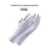 Women's UPF 50+ Anti-UV Cycling Gloves - Non-Slip, Breathable, Ice Silk, Thin, Long, Two-Finger Flip-Top