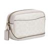 Coach Jamie 20 Logo Zip Closure Faux Leather Camera Bag Crossbody Shoulder Bag Small Women's Chalk White