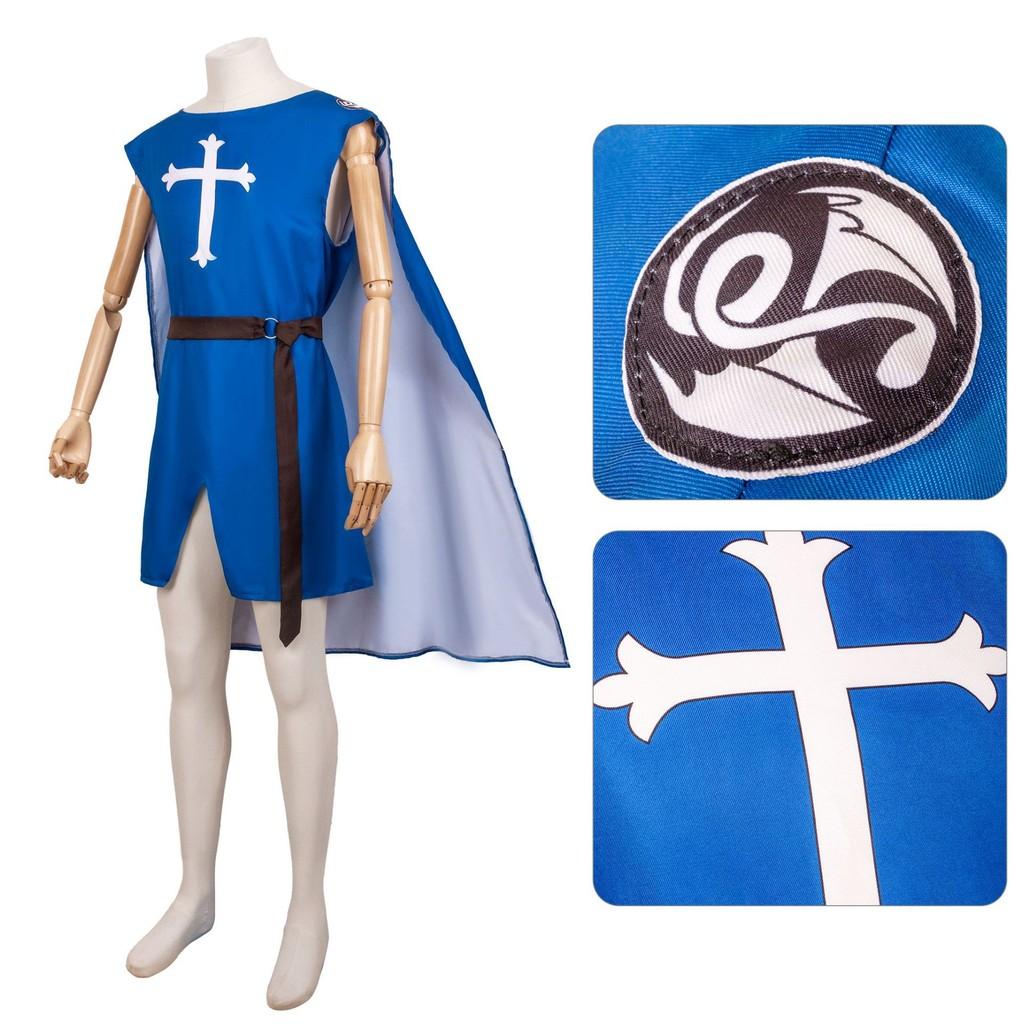 Medieval Templar Knight Crusader Costume Premium Polyester Cosplay Outfit For Renaissance Fairs Halloween Role Play