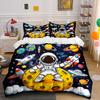 Astronaut Explores Galactic Planets Bedding Set for Kids Luxury Gift 3pcs Digital Print Comforter Set Soft Comfortable