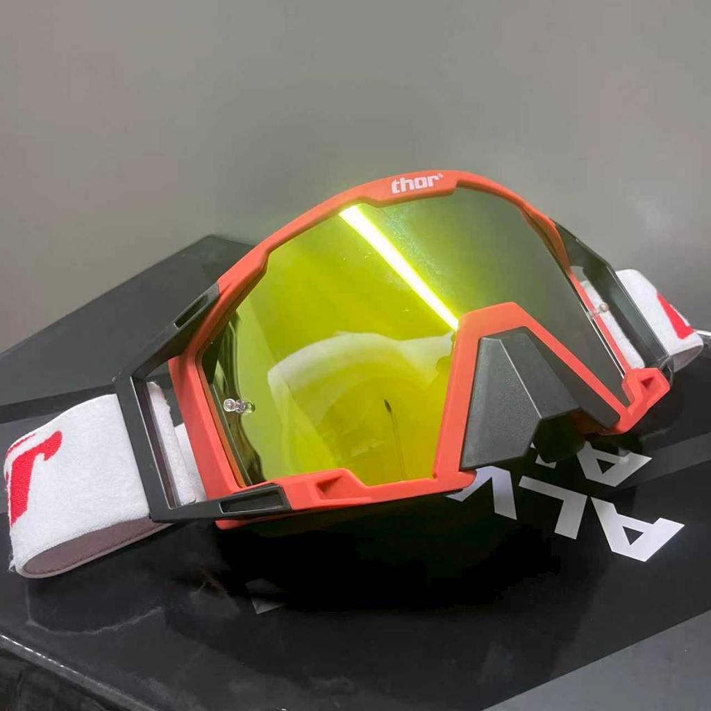 Motocross MX goggles for windproof, dustproof, UV protection. Compatible with off-road motorcycle helmets, MTB bicycle helmets,