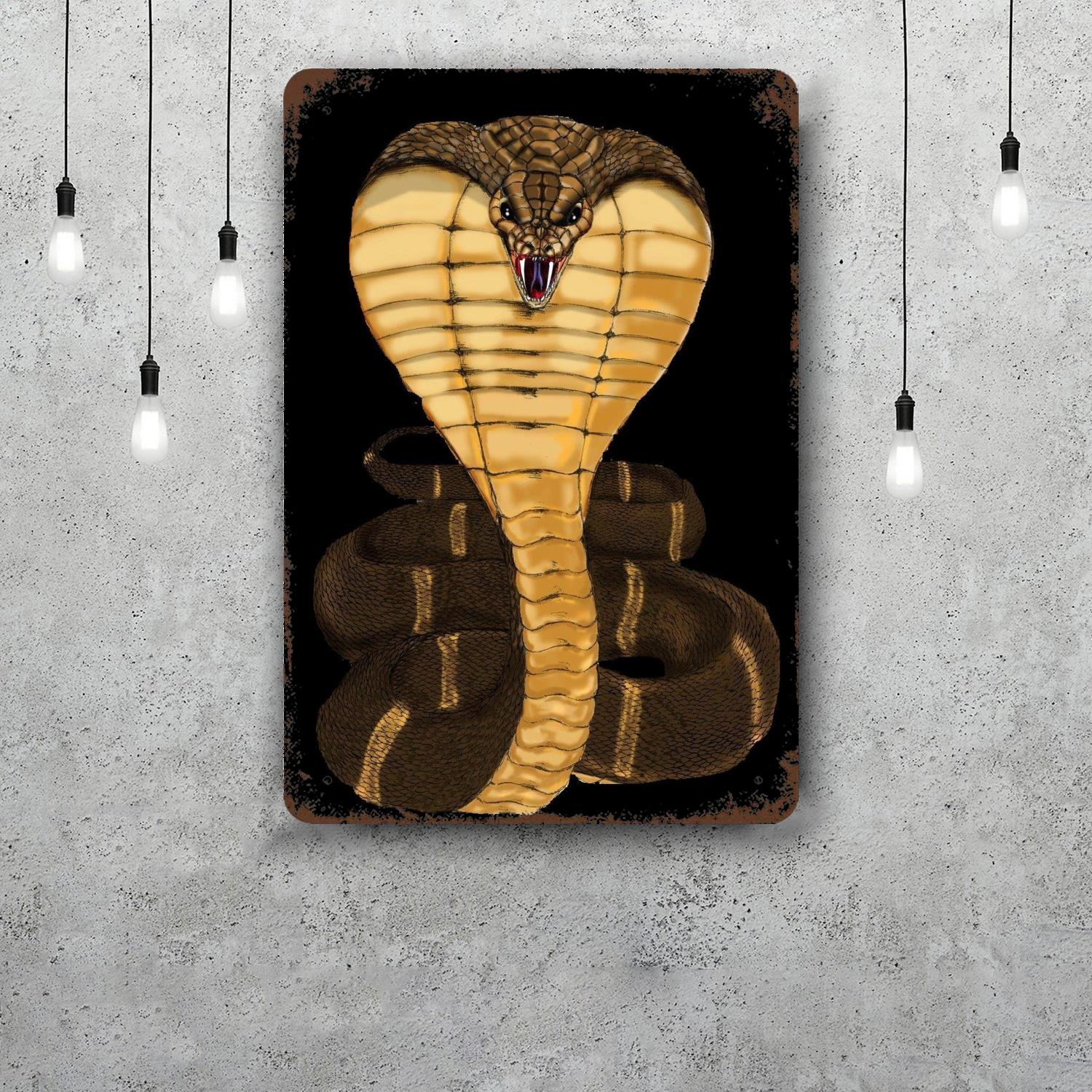 

snake Metal Signs wall decor Vintage Tin Signs Captain Metal Poster Decor for Bar Pub Club Wall Decoration 20x30cm（7.8x11.8inch）