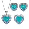 Top Quality Crystal Heart Pendant Women Jewelry Set Luxury Shiny Stone Necklace For Lady Wedding Accessories 2025