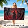 Mushroom Forest Theme Soft Beach Towel Personalized Custom Name Text Towel Portable for Beach Pool Travel