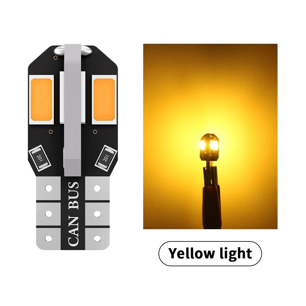 2PCS W5W T10 LED 5730 8SMD Car Interior Bulb Canbus Error Free 12V 194 168 Map Dome Lights Parking Light Auto Signal Lamp